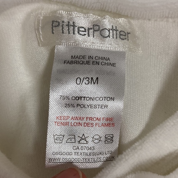 Pitter patter fly me to the moon cream unisex fleece sleeper one piece 0/3m - Picture 6 of 6